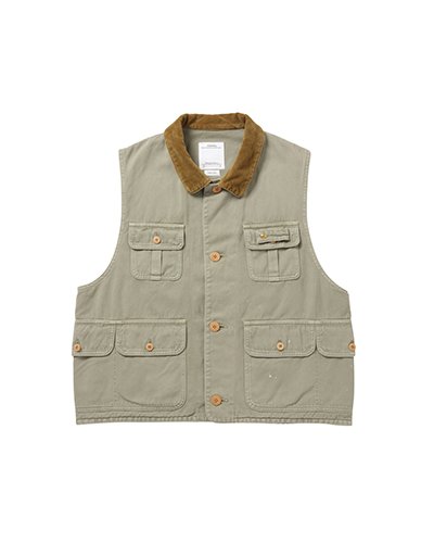 visvim ノーカラージャケット オリーブ ビズビム(visvim)の古着・中古通販｜ブランド買取販売店LIFE
